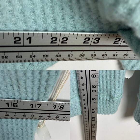 NWT Nordstrom Dolman Sleeve Waffle Knit Thermal Sweater Green Size XS Caslon Top - Picture 10 of 10